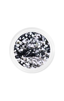Glitter Tozu Spektr Mıx G2 5 Gr - Beyaz Gümüş Zeminli Nail Art Simi