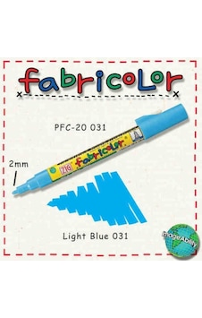 Fabricolor Örtücü Kumaş Boyama Kalemi Açık Mavi Karışık, Çok Renkli