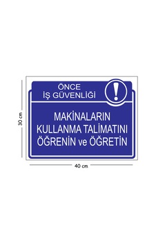 Metal Makinaların Kullanma Talimatını Öğrenin Ve Öğretin 30x40 Cm A3 Uyarı İş Güvenliği Levhası Metal Makinaların Kullanma Talimatını Öğrenin Ve Öğretin 30x40 Cm A3 Uyarı İş Güvenliği Levhası
