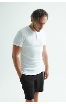 Erdem Erkek Fitilli T-shirt Düğmeli Kaşkorse Fanila 1125 Beyaz Erdem Erkek Fitilli T-shirt Düğmeli Kaşkorse Fanila 1125 Beyaz