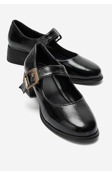 Luvi Shoes Slade Siyah Kırışık Rugan Kadın Günlük Ayakkabı