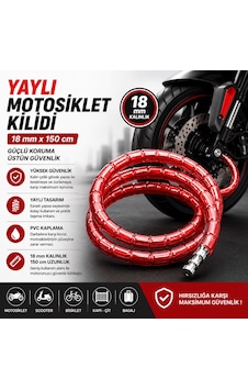 18 Mm 150 Cm Yaylı Motosiklet Kilidi