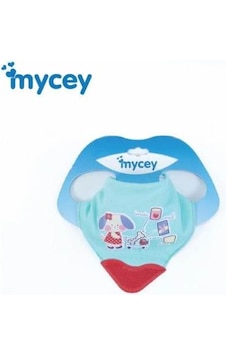 Mycey Diş Kaşıyıcılı Fular Önlük - Köpek Sepeti Mavi Mycey Diş Kaşıyıcılı Fular Önlük - Köpek Sepeti Mavi