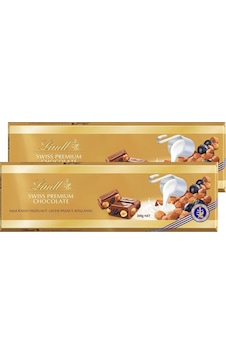 Lindt Milk Raisin Hazelnut Gold 2 x 300 G Lindt Milk Raisin Hazelnut Gold 2 x 300 G
