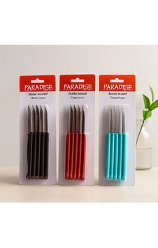 Jenerik 6'lı Renkli Plastik Saplı Meyve Bıçağı