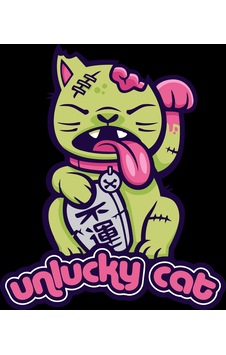 Unlucky Cat Şanssız Kedi 10x10 Cmrenkli Sticker Unlucky Cat Şanssız Kedi 10x10 Cmrenkli Sticker