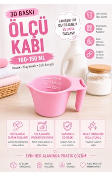3d Baskı 100-150 Ml Ölçü Kabı Çamaşır Deterjanı, Toz Ve Granül Ölçü Kabı Gıda Uyumlu Pla - Pembe Diğer 3d Baskı 100-150 Ml Ölçü Kabı Çamaşır Deterjanı, Toz Ve Granül Ölçü Kabı Gıda Uyumlu Pla - Pembe Diğer