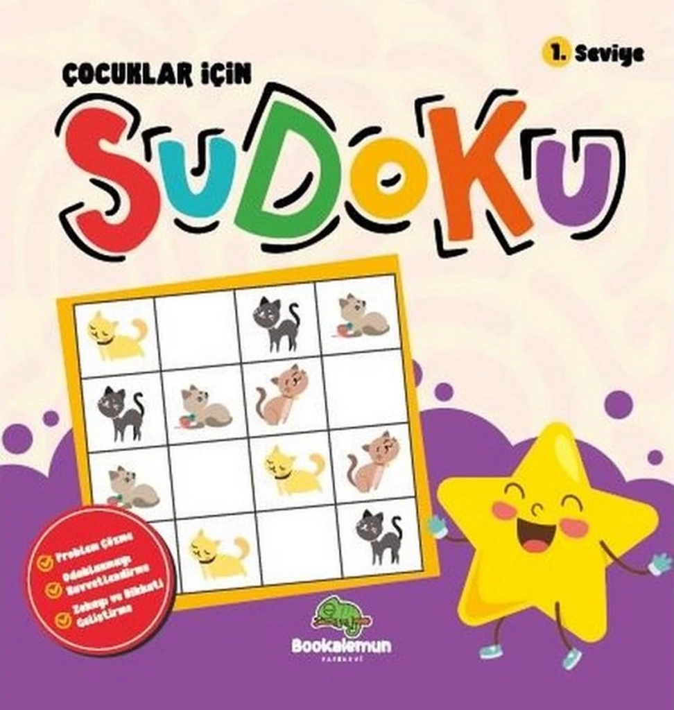 Çocuklar İçin Sudoku 1. Seviye Çok  Renkli