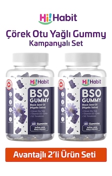 Hi Habit Çörek Otu Yağı Gummy D3 Çinko Takviyeli 2x60 Adet Hi Habit Çörek Otu Yağı Gummy D3 Çinko Takviyeli 2x60 Adet