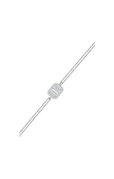 Modern Tasarım 0.30 Ct Baget Kare Tektaş Bileklik Modern Tasarım 0.30 Ct Baget Kare Tektaş Bileklik