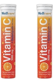 Wellcare Vitamin C + Selenyum 15 Efervesan Tablet 2'li Set