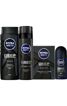 Nivea Erkek Cilt Bakım Seti ( Deep Losyon + Deep Tıraş Köpüğü + Deep Roll On + Deep Duş Jeli) Nivea Erkek Cilt Bakım Seti ( Deep Losyon + Deep Tıraş Köpüğü + Deep Roll On + Deep Duş Jeli)