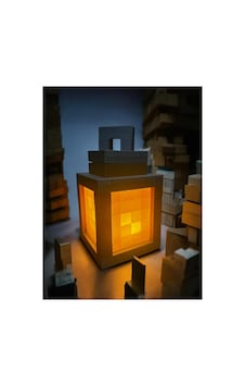 Minecraft Feneri - Dekoratif Gece Lambası - Piksel Tasarım 3d Baskı Masa Lambası Çok Renkli