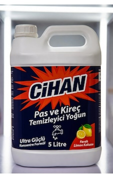 Cihan Pas Ve Kireç Temizleyici Yoğun 5 Litre Tekli Cihan Pas Ve Kireç Temizleyici Yoğun 5 Litre Tekli