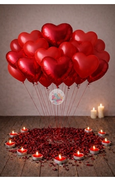 Platinum Kırmızı Kalp Balon Seti 29 Parça Folyo Lateks Gül Set Kırmızı Platinum Kırmızı Kalp Balon Seti 29 Parça Folyo Lateks Gül Set Kırmızı