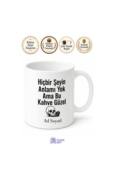 Nihilist Arkadaşa Hiçbir Şeyin Anlamı Yok Esprili Karanlık Zihin Kupa Hediye Beyaz / Çok Renkli Nihilist Arkadaşa Hiçbir Şeyin Anlamı Yok Esprili Karanlık Zihin Kupa Hediye Beyaz / Çok Renkli