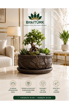 Çiçek Motifli Beton Saksı Ve Altlık Seti 20 Cm Banyo Organizeri, Dekoratif Düzenleyici, Çok Amaçlı Premium Tasarım - Çiçek Motifli Beton Saksı Ve Altlık Seti 20 Cm Banyo Organizeri, Dekoratif Düzenleyici, Çok Amaçlı Premium Tasarım -