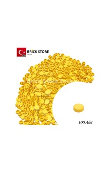 Tr Yedek Parçalar: 100 Adet 1x1 Tile Round Yuvarlak Fayans Parçası, Sarı Renk Yellow Tr Yedek Parçalar: 100 Adet 1x1 Tile Round Yuvarlak Fayans Parçası, Sarı Renk Yellow