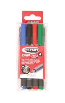 Hi-text Asetat Kalemi Permanent M Seri 4 Renk 780m4pvc Çoklu Renk