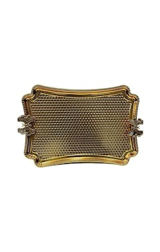 Kelebekli Metal Gold Küçük Dikdörtgen Tepsi . Kelebekli Metal Gold Küçük Dikdörtgen Tepsi .