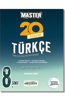 Okyanus Yayınları Lgs Master Türkçe 20 Deneme 8. Sınıf