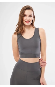 Veraura Lifestyle Kolsuz Dalgiç Baskılı Crop - Füme Veraura Lifestyle Kolsuz Dalgiç Baskılı Crop - Füme