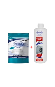 Ersağ Beyaz Çamaşır Yıkama Tozu 1 KG + Çamaşır Aktif 1 L