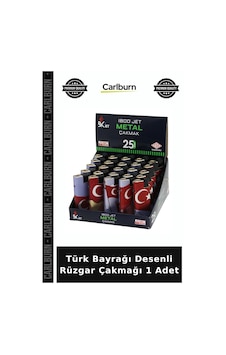 Türk Bayrağı Desenli Rüzgar Çakmağı 1 Adet Açık Alan Metal Gövde Sunum Çok Renkli Türk Bayrağı Desenli Rüzgar Çakmağı 1 Adet Açık Alan Metal Gövde Sunum Çok Renkli