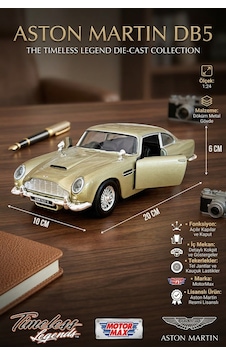Motormax 1:24 Aston Martin Db5 Die-cast Model Araba - Açılır Kapılı Metal Koleksiyon Aracı Altın Çok Renkli Motormax 1:24 Aston Martin Db5 Die-cast Model Araba - Açılır Kapılı Metal Koleksiyon Aracı Altın Çok Renkli
