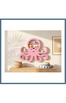 Buradabulabilirsin 3d Baskı Ahtapot Duvar Rafı - Dekoratif Mini Raf-pembe Bbz Buradabulabilirsin 3d Baskı Ahtapot Duvar Rafı - Dekoratif Mini Raf-pembe Bbz