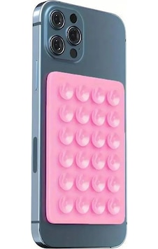 Goldenqian 24-kare Kalınlaşmış Silikon Ped Arka Etiket Vantuz Vantuz Cep Tablet Telefon Bagaj Vantuz Evrensel Telefon Pink Pink