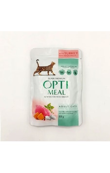 Optimeal Hindili ve Balkabağı Soslu Yaş Kedi Maması 85 G Optimeal Hindili ve Balkabağı Soslu Yaş Kedi Maması 85 G
