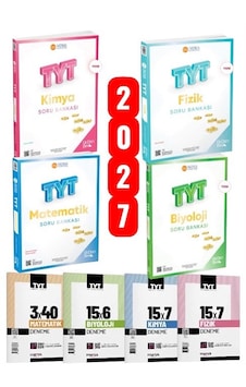 Üç Dört Beş Yayıncılık 345-2027 Tyt Matematik Fizik Kimya Biyololoji Soru Bankası 4'lü Sayısal Set Tyt 4 Deneme Seti Üç Dört Beş Yayıncılık 345-2027 Tyt Matematik Fizik Kimya Biyololoji Soru Bankası 4'lü Sayısal Set Tyt 4 Deneme Seti