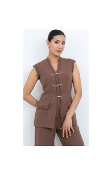 Dorne Moda Özel Seri Kruvaze Aksesuarlı Dantelli Abiye Pantolon Yelek Takım - Düğün - Mezuniyet - Ofis Şıklığı Kahverengi Kahverengi Dorne Moda Özel Seri Kruvaze Aksesuarlı Dantelli Abiye Pantolon Yelek Takım - Düğün - Mezuniyet - Ofis Şıklığı Kahverengi Kahverengi