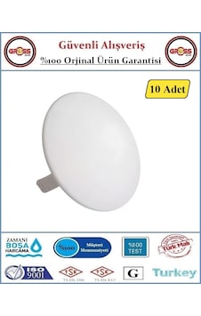 Buat Kapağı - Plastik - Beyaz - Bombeli - 10 Adet Buat Kapağı - Plastik - Beyaz - Bombeli - 10 Adet