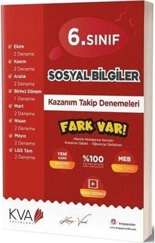 6. Sınıf Sosyal Bilgiler Kazanım Takip Denemeleri -  KVA Yayınları