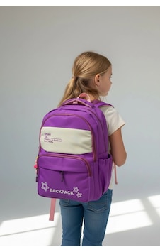 Backpack Çok Bölmeli Okul & Günlük Sırt Çantası Mor Backpack Çok Bölmeli Okul & Günlük Sırt Çantası Mor
