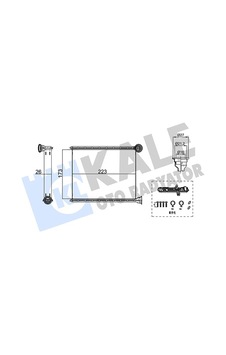 Kale Kalorifer Radyatörü Brazing 26mm Peugeot 508 I, 508 Sw I Kal 355220 Kale Kalorifer Radyatörü Brazing 26mm Peugeot 508 I, 508 Sw I Kal 355220