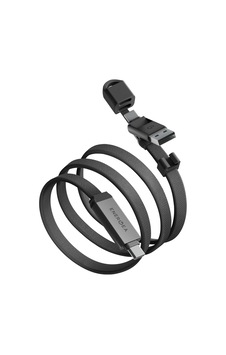 Energea Sheath Travel 1.2m 60w 2in1 Type-c To Type-c Ve Usb-a Hızlı Şarj Kablo - Gümüş