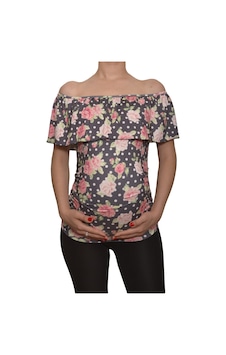 Luvmabelly Maternity 2511 Kayık Yaka Hamile Bluzu Çok Renkli Luvmabelly Maternity 2511 Kayık Yaka Hamile Bluzu Çok Renkli