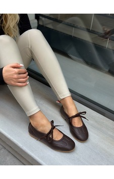 Erva'nın Butiği Kahve Cilt Soley Bağcık Detay Kadın Spor Ayakkabı-6453 Kahve Rengi Erva'nın Butiği Kahve Cilt Soley Bağcık Detay Kadın Spor Ayakkabı-6453 Kahve Rengi