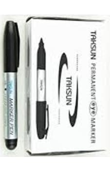 Taksun Permanent Marker Keçeli Koli Kalemi 10'Lu Siyah Taksun Permanent Marker Keçeli Koli Kalemi 10'Lu Siyah