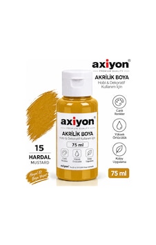 Axiyon Art Akrilik Boya 75 Ml Hardal 2'li Paket Su Bazlı Hobi Ve Dekoratif Boya Axiyon Art Akrilik Boya 75 Ml Hardal 2'li Paket Su Bazlı Hobi Ve Dekoratif Boya