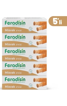 5li Paket - Misvak Özlü Doğal Florürsüz Beyazlatıcı Diş Macunu 90 Gr - Gimdes Helal Sertifikalı