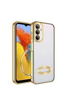 Galaxy M14 Kılıf Kamera Korumalı Logo Gösteren Zore Omega Kapak Gold Galaxy M14 Kılıf Kamera Korumalı Logo Gösteren Zore Omega Kapak Gold