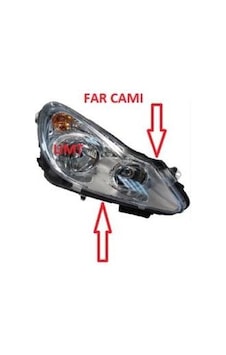 Opel Corsa D Far Camı Sağ 06 -10 Opel Corsa D Far Camı Sağ 06 -10
