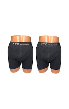Kyc Shopping 2 Adet Siyah Renk Pamuklu Likralı Penye Esnek Kumaş Boxer Kyc Shopping 2 Adet Siyah Renk Pamuklu Likralı Penye Esnek Kumaş Boxer