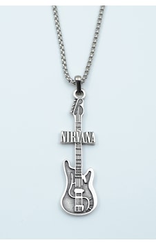 Nirvana Elektro Gitar Örme Zincir Kolye Gümüş Nirvana Elektro Gitar Örme Zincir Kolye Gümüş