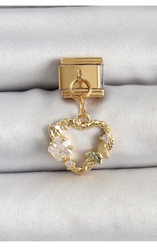 316l Çelik Sallantılı Zirkon Taşlı Kalp Model Gold Renk Nomination Charm Diğer 32197460 316l Çelik Sallantılı Zirkon Taşlı Kalp Model Gold Renk Nomination Charm Diğer 32197460