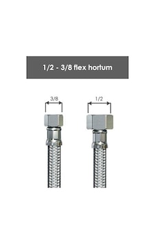Sarıbey 3-8 - 1-2 Flex Bağlantı 50 Cm paslanmaz Yerli Ürün Sarıbey 3-8 - 1-2 Flex Bağlantı 50 Cm paslanmaz Yerli Ürün